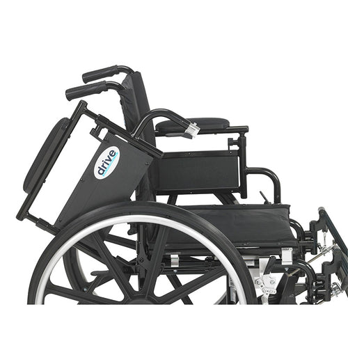 Drive Medical PLA420FBDAARAD-ELR Viper Plus GT Wheelchair with Flip Back Removable Adjustable Desk Arms, Elevating Leg Rests, 20" Seat